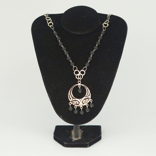 Collier en cuivre argenté artisanal