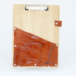Classeur artisanal en cuir et bois Classeur artisanal en cuir et bois