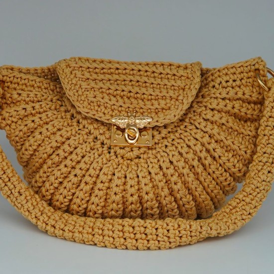 Sac beige en crochet artisanal