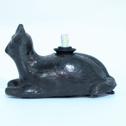 Lampe en poterie artisanale